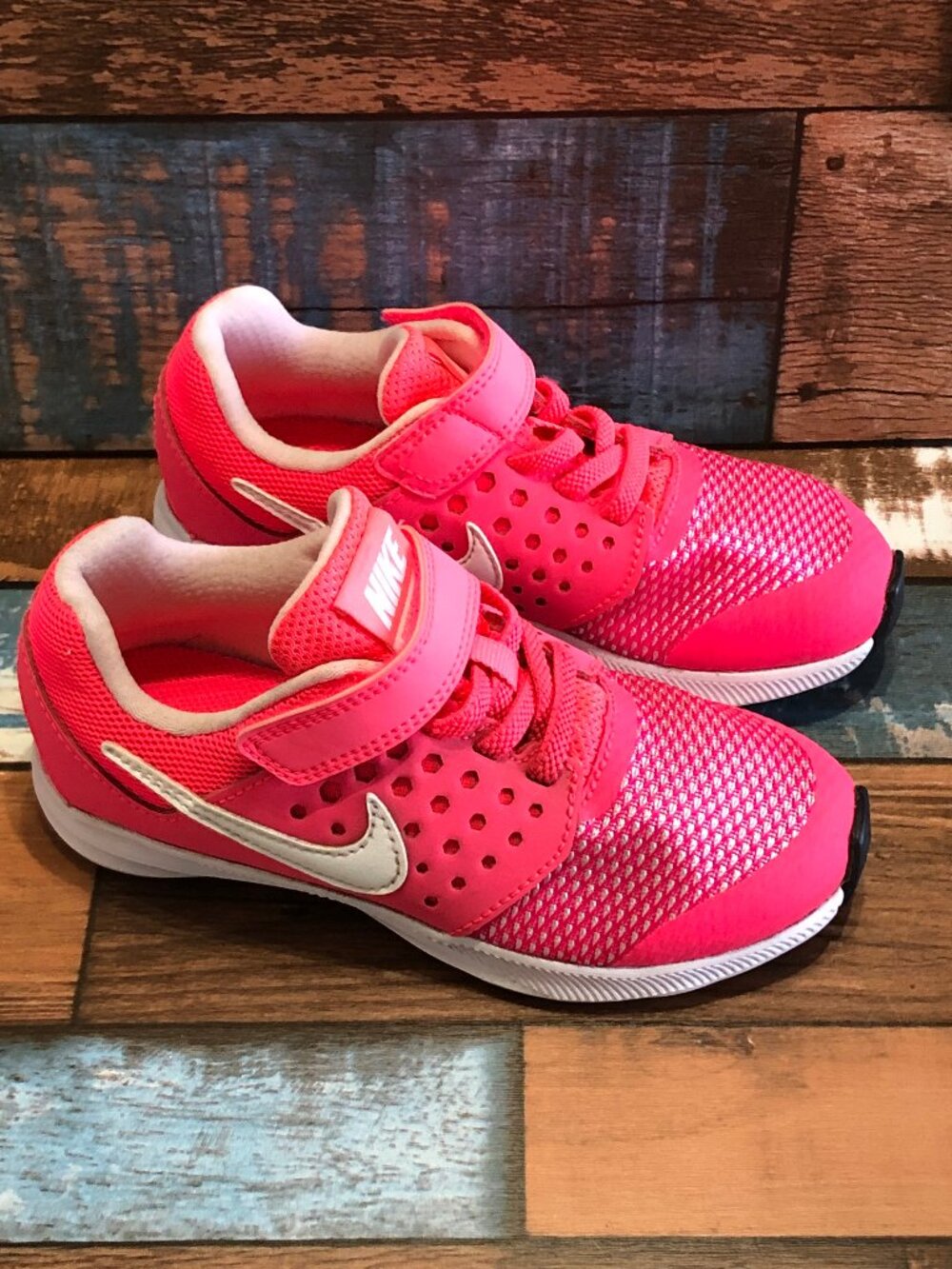 Nike Downshifter 7 Girl's Sneakers 869975-600 Lace Up Pink Toddler Size 11C